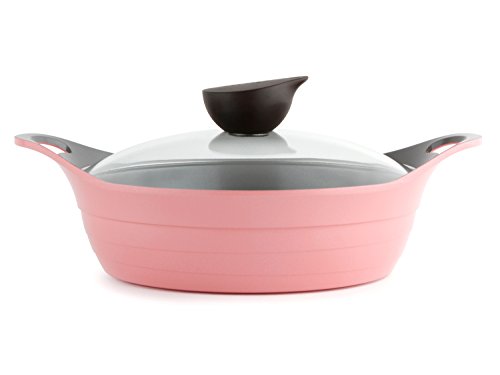Neoflam Eela 7 Piece Ceramic Nonstick Cookware Set in Pink - Thumbnail 5