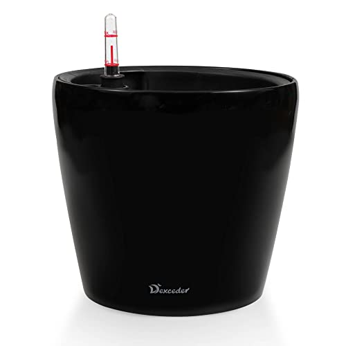 Dexceder 9x8 Self Watering Planter (Black High Gloss)