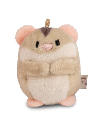 NICI My Mochi Kuscheltier Hamster Hamps Hellbraun 5cm beige - Stofftier aus weichem Plüsch, niedliches Plüschtier zum Kuscheln und Spielen, für Kinder & Erwachsene, tolle Geschenkidee