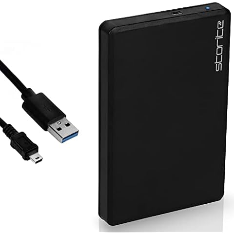 Storite 2.5" Ultra Slim Portable External Hard Drive 1TB HDD Backup Storage with USB 2.0 Fast Data Transfer, Hard Disk Compatible with PC, Mac, Window, Gaming, Laptop, and Desktop (Black) Cover