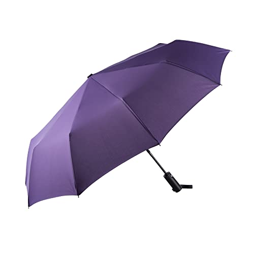 Npcqun Travel Essentials Umbrella Windproof Compact Collapsible Light, Automatic, Strong And Portable, Wind Resistant, Folding Small Umbrella For Rain Purple #TOP1