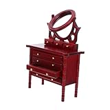 Compatible con varios accesorios de muebles en miniatura, este mini tocador permite a los usuarios diseñar configuraciones únicas de muebles de dormitorio de casa de muñecas con facilidad, tocador de casa de muñecas en miniatura, mesa en miniatura