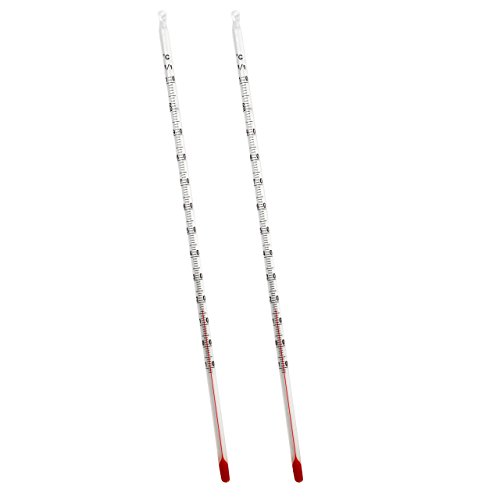 Lantelme 2 Stück Teethermometer Glas 24cm Temperatur bis 110°C | Teewasser Temperaturmesser Analog Tee Thermometer für Zubereitung in Teekanne von...