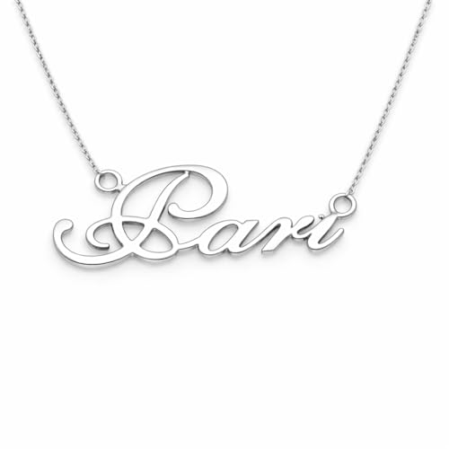 Image of Pari Cursive Gold & Silver Name Pendant Necklace, Best Jewelry Gift for Girls.