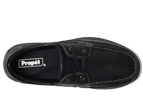 Image of Propet Mens Pomeroy Boat Casual Shoes - Black