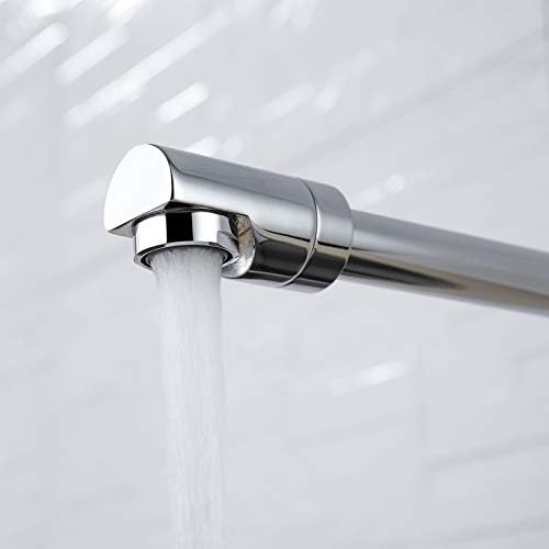 XMKT Chrome Wall Mount Folding Kitchen Faucet 360° Rotating Single Cold Water Tap For Sink Basin