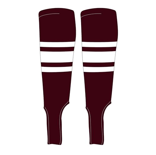 Traditional Baseball Stirrups Pattern B-5 Maroon, White