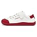 HOBIBEAR Kids Barefoot Shoes Wide Minimalist Zero Drop Sneaker for Boys Girls(Toddler/Little Kid/Big Kid) White-red