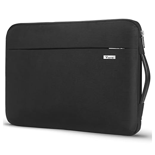 Voova Funda portátil 11 11.6 12 Pulgadas, para iPad Pro 12.9 2021, Surface Pro 7 8/Laptop Go 2, Acer HP Samsung Chromebook 3/4, Funda Blanda para Tablet Ordenador portátil, Negro, 11-12.5