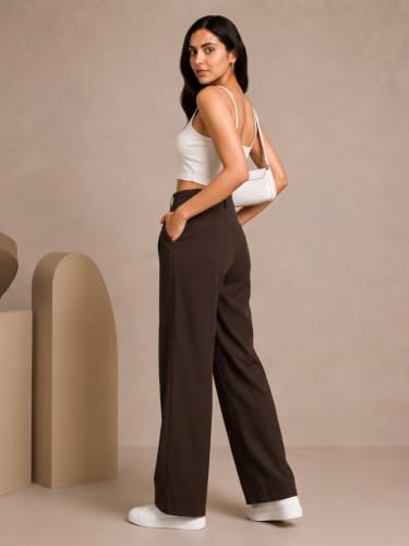 Image of Womens NS Lycra Korean High Waist Straight Pants