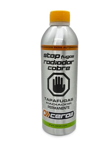 CEROIL Stop Fugas Radiador Cobre 500 ml – Sellador Circuito Refrigeración Motor – Repara Microfugas en Radiadores y Calefacción – Compatible con Anticongelantes