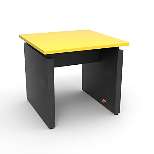 Creative FurnitureWooden Sunny Series Multipurpose Center Piece Coffee cum Side Table in Charcoal Grey Laminate Finish(L 600mm x D 600mm x H 450mm)