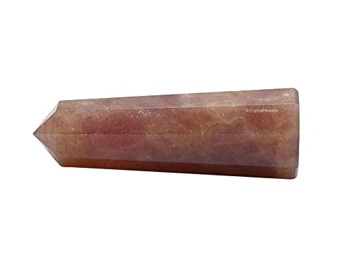 Image of Certified Strawberry Quartz Crystal Tower Obelisk Point for Chakra, Healing and Balancing - AAA Grade Original Certified Gemstone Agate for Reiki Meditation Yoga Spiritual (2-3 Inches)