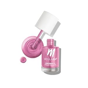 MyGlamm Chromantic Metallic Nail Enamel – Hi Barbie! (Light Pink Shade) | Chemical Free, Liquid, Chrome, & Long Lasting Nail Polish (10ml)
