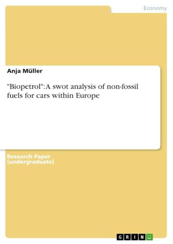 "Biopetrol": A swot analysis of non-fossil fuels for cars within Europe