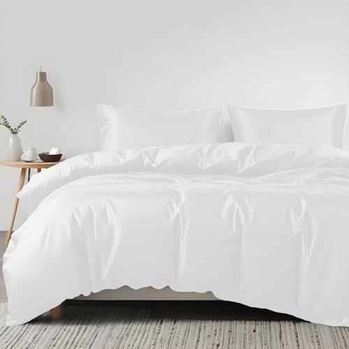 Linenwalas Tencel Lyocell Duvet Cover Set, Eucalyptus Cooling Lightweight Silk