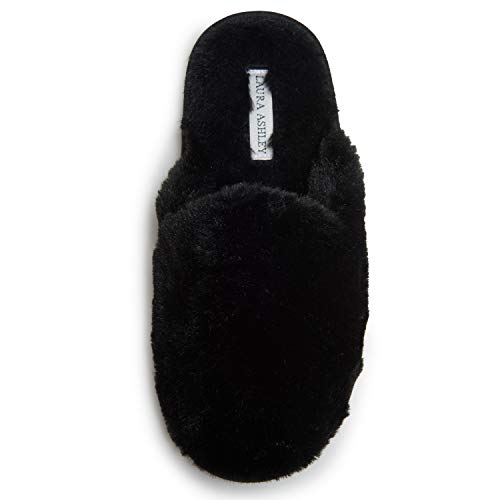 Image of Laura Ashley Ladies All Over Plush W /Memory Foam Slippers