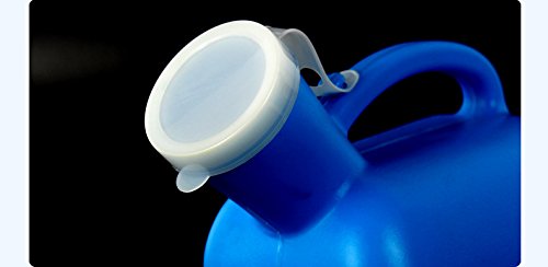 Dasiter Botella de orina masculina de 2000 ml con tapa, contenedor colector de orina, botella de orina móvil para incontinencia