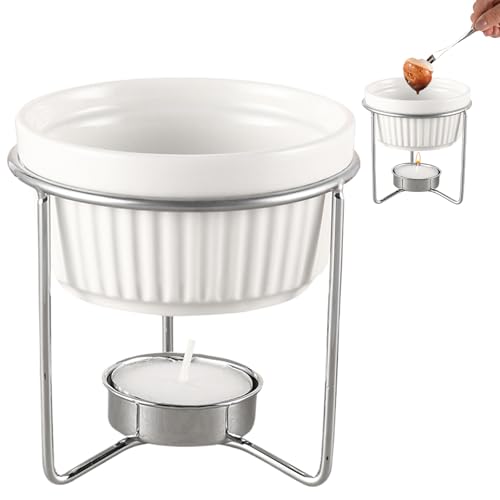Derretidor De Mantequilla - Utensilios De Cocina Cerámicos Portátiles | Olla De Fondue Para Chocolate Y Queso | Para Mariscos Chocolate Té Postre Salsa Frutas Reuniones Familiares Cocina Familia