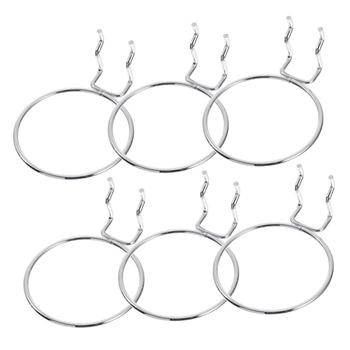 FUNOMOCYA 6pcs Supermarket Shelf Rack Hooks Silver Steel Material Display Shelf Hooks for Home//Store