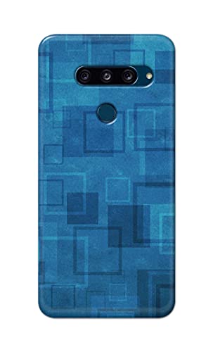 Image of Printed Hard Back Cover Case for LG V40 ThinQ Back Cover (Plain Azure Blue) -1302
