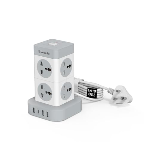 Goldmedal Turbomax 8+4 Extension Board | 8 Universal Sockets with...