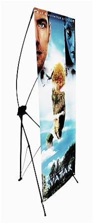 Custom Banner Printing, Pre-grommeted with Free X-Stand, for Trade Shows Marketing Business Retails Events Exhibitions Conferences Signs Displays Promotions (Size 30