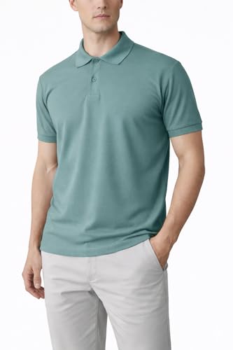 Image of Men's Plain Polo Neck T-Shirt | Comfortable | Stylish Casual & Smart Wear | Half Sleeve | Regular Fit