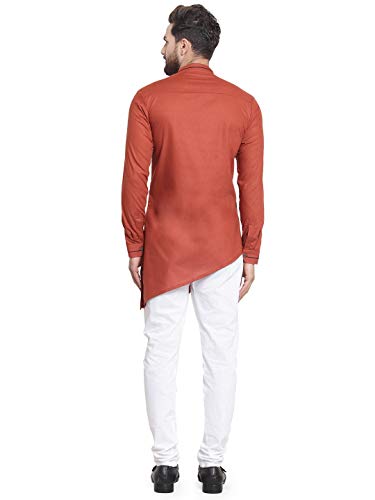 Image of RG DESIGNERS Full Sleeve Cross Stitch Kurta with Churidar for Men