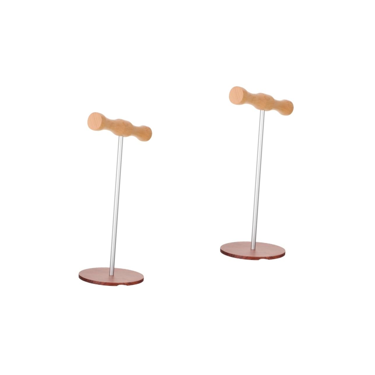 Uonlytech 2pezzi Supporto Per Cuffie Legno Organizzatore Da Scrivania Con Base Antiscivolo Per Cuffie Auricolari e Accessori Design Stabile Per Casa e Ufficio