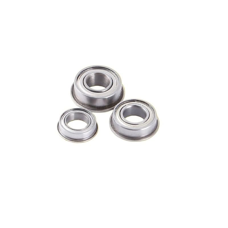 DINGGUANGHE 4PCS Miniature Flange Bearings Inner Diameter 2mm High Speed Flanged Ball Bearing (Size : 2x5x3.2mm, Style : Stainless Steel)
