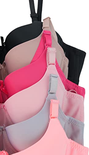 Image of ToBeInStyle Women's Pack of 6 Padded Assorted Styles Supportive Bras Cup Size - A to DDD