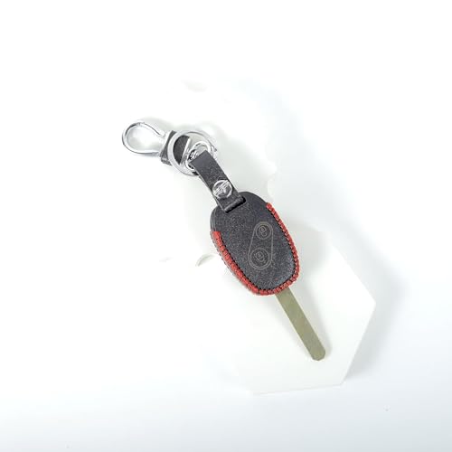 Image of Leather Smart Car Key Cover Case for Honda Amaze, Brio, Civic, City, CRV, Brv etc 2 Button (Black)