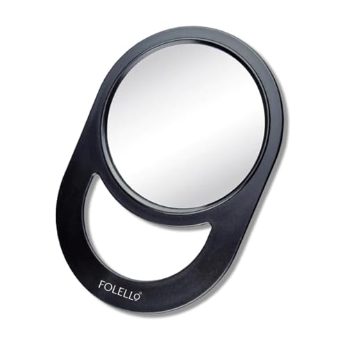 FOLELLO Unbreakable Salon Back Mirror with Round Edges (15.5 cm), Clear HD Mirror for Salon and Home Purpose, Lightweight Durable Small Makeup Mirror 