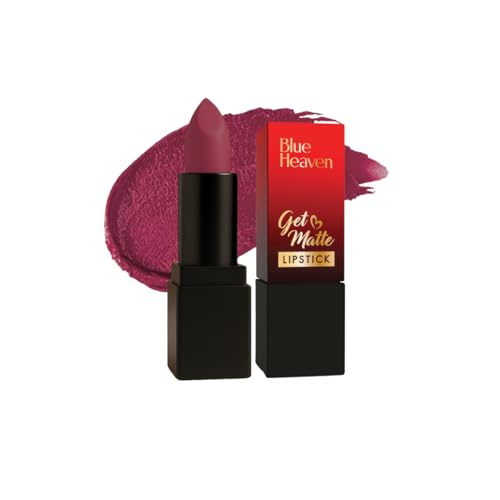 Image of Blue Heaven Get Matte Lipstick, Long Lasting, Light Weight Lipsticks for Women, Moisturizing Matte Lipstick for Women - 107R, 4g
