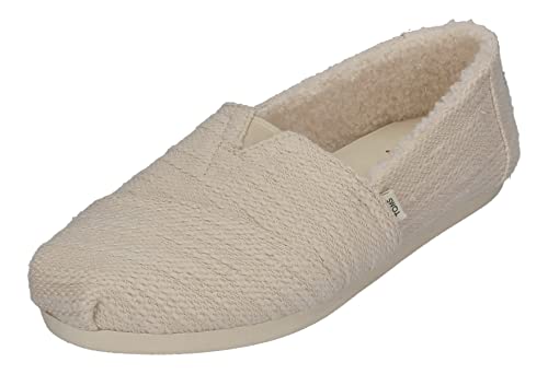 TOMS Womens Alpargata Cozy Slip On Flats Casual - Off White - Size 8 B