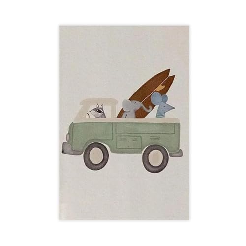 Affiche sur toile plage aquarelle grand format pour déco de chambre
