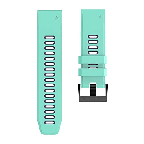 YINGO 2.6mm 22mm 20mmGarmin�ƌ݊����̂���N�C�b�N�t�B�b�g�X�g���b�v �G�b�L�[�t�F�j�b�N�X77x 7S�\�[���[66�{6S�v��5�{5s�v���X/�{�\2 / Forerunner 945�V���R�[���o���h(Teal blue,QuickF