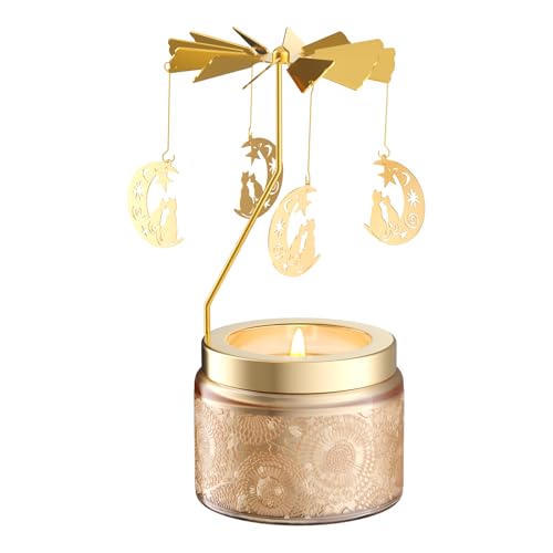 Rotatable Osmanthus Flower Scented Candle, Gifts for Women, Single-Wick with 20 Hours of Burn Time...