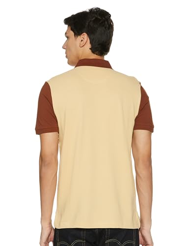 Image of Arrow Sport Men Regular fit Cotton Colour Blocked Short Sleeves Polo Shirt