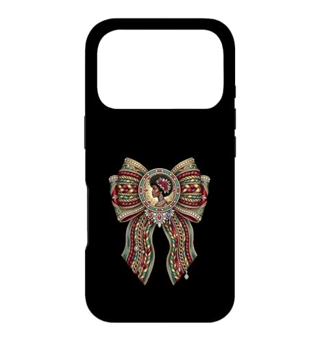Black Woman Royal Bow Juneteenth Heritage �O���t�B�b�N �X�}�z�P�[�X iPhone 17 Pro �p