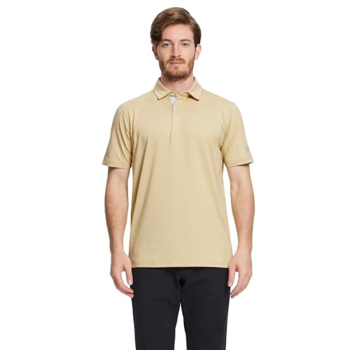 Image of Mens Polo Shirts Short and Long Sleeve Casual Solid Stylish Dry Fit Performance Designed Collared Golf Polo Shirts for Men