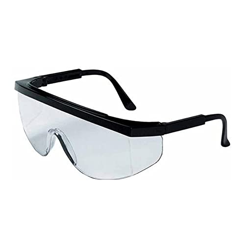 Crews Glasses 135-TK110AF Tomahawk Safety Glass with Black Frame, Clear Lens, Anti-Fog
