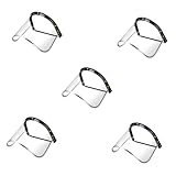 Cabilock 5 Stück Transparenter Schutzschild für Gesicht mit Anti-spritzschutz Widerstandsfähig...