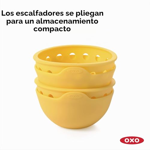 Miniatura 7 de Oxo Good Grips Silicona Huevo Caza Furtiva Juego - Utensilio Para Huevos Escalfados - Amarillo - 2 Piezas, 8.89 X 7.62 X 7.62 Cm