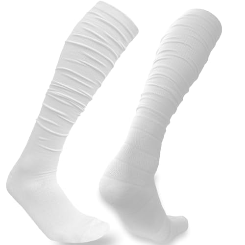 juDanzy Extra Long Padded Scrunch Sports Socks for Football, Soccer, LaCrosse - 1 Pair