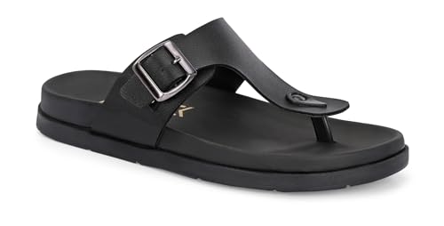 Image of AFROJACK Men's Sandals | Casual Sandal /Slippers For Men With PU Upper | Comfortable Sole Stylish & Durable Design | Slip-on Style | Light Weight, s4700