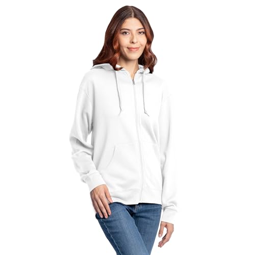 Image of Fruit of the Loom Eversoft Fleece Full Zip Hoodie Sweatshirt