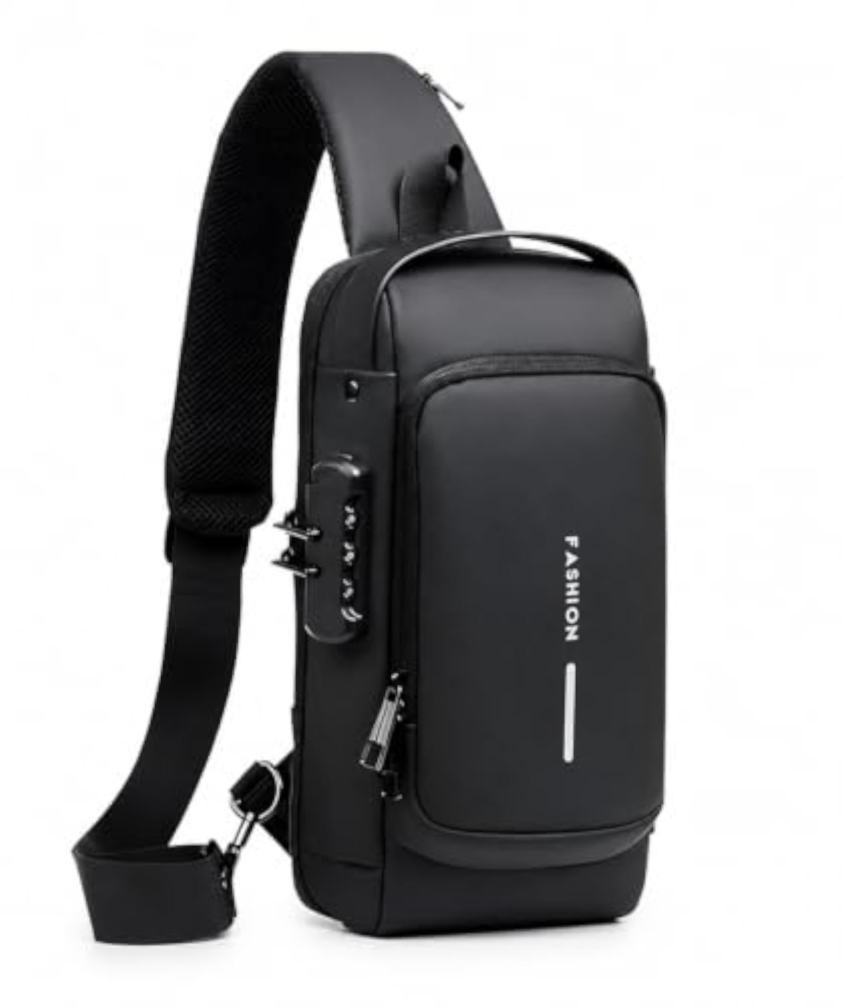 Waterproof Chest Bag USB Crossbody Sling Bag for Men