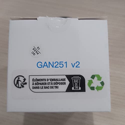 GAN 251 V2, 2x2 Speedcube Gans Mini Würfel Puzzlespiel 2x2x2 Zauberwürfel 51mm Spiel für Beginner (Stickerlos)